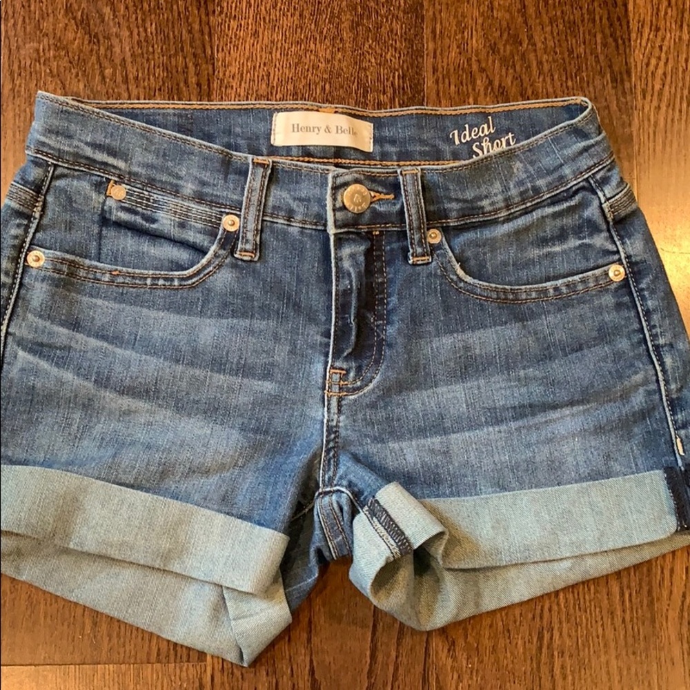 Cuffed Jean Shorts